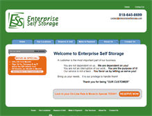 Tablet Screenshot of enterpriseselfstorage.com